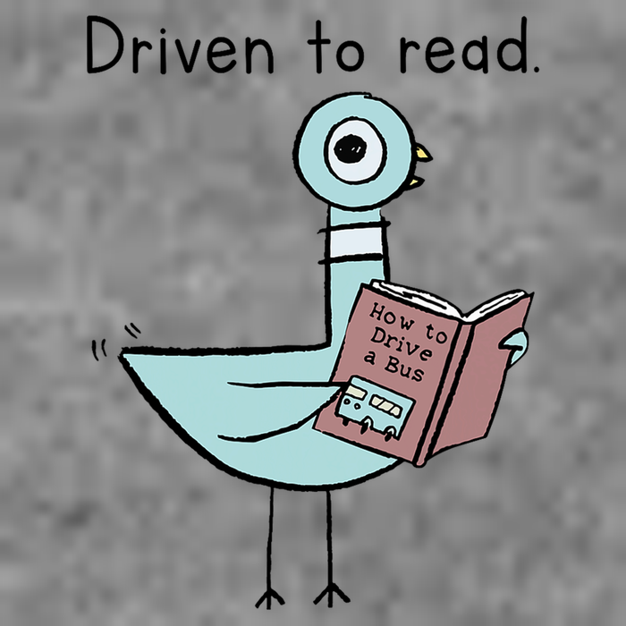 Driven To Read Pigeon Library Reading Books Reader 7-Panel Snapback Hat