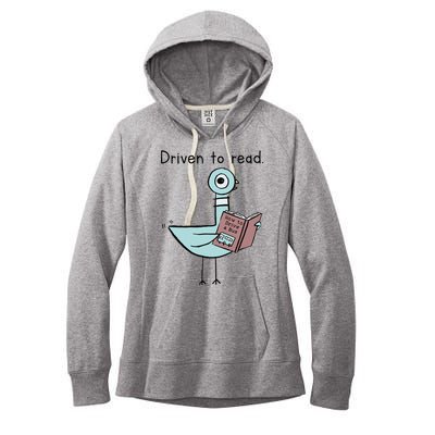 Driven To Read Pigeon Library Reading Books Reader Women's Fleece Hoodie