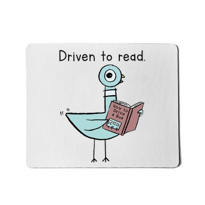 Driven To Read Pigeon Library Reading Books Reader Mousepad