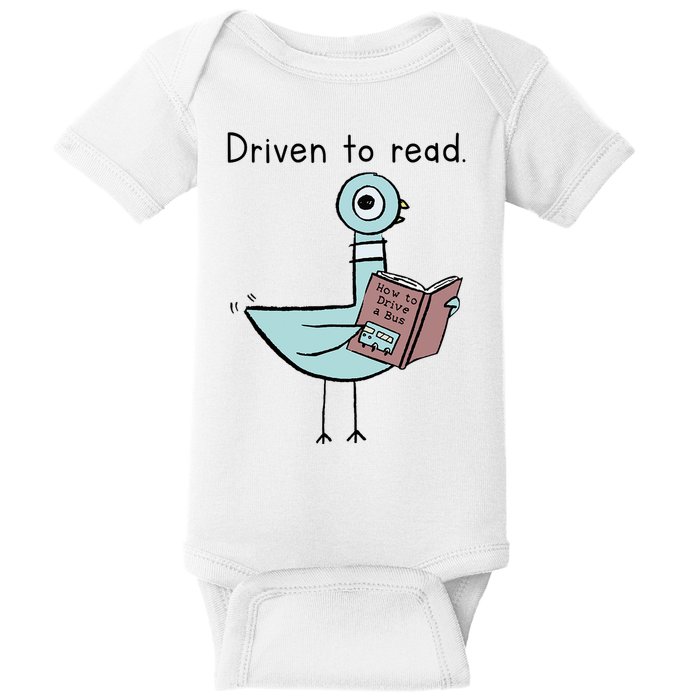 Driven To Read Pigeon Library Reading Books Reader Baby Bodysuit
