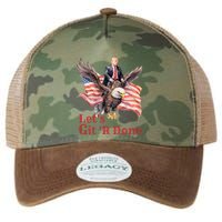 Donald Trump Riding Bald Eagle LetS Git R Done Legacy Tie Dye Trucker Hat
