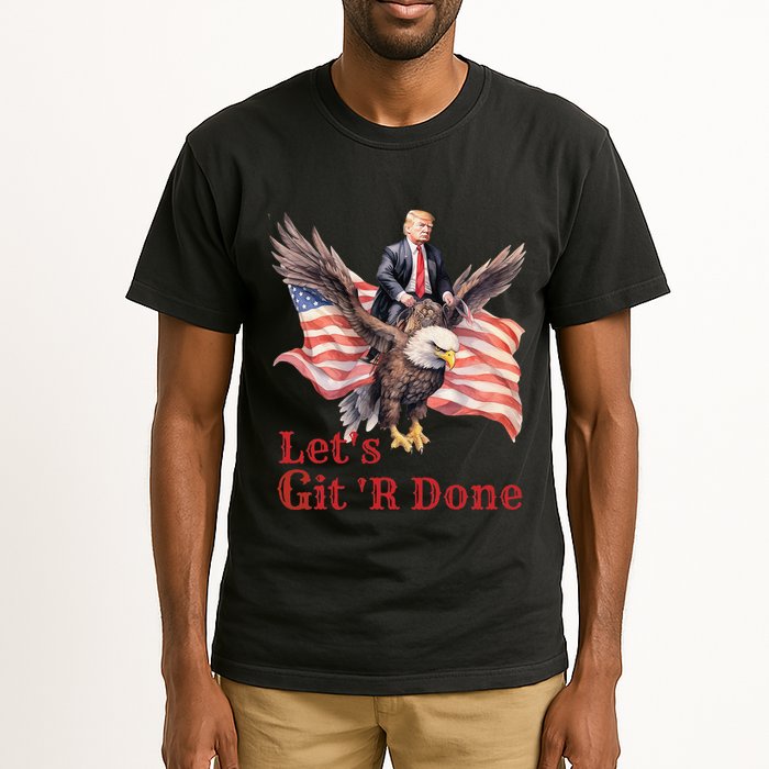 Donald Trump Riding Bald Eagle LetS Git R Done Tall T-Shirt