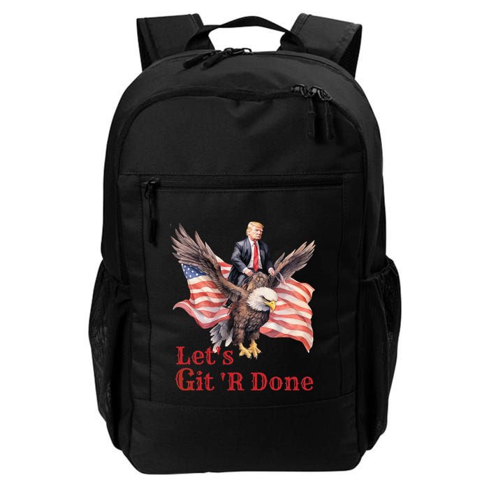Donald Trump Riding Bald Eagle LetS Git R Done Backpack