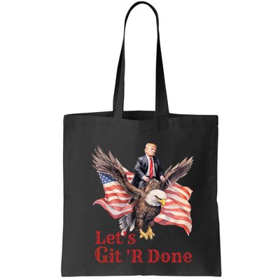 Donald Trump Riding Bald Eagle LetS Git R Done Bag
