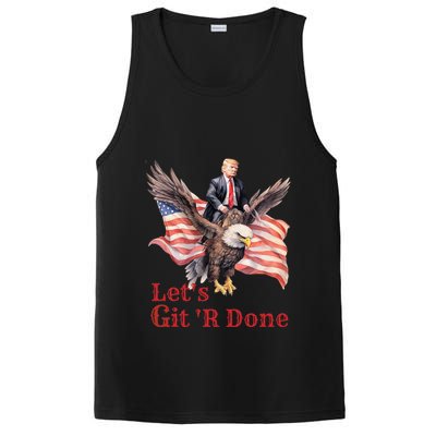Donald Trump Riding Bald Eagle LetS Git R Done PosiCharge Competitor Tank