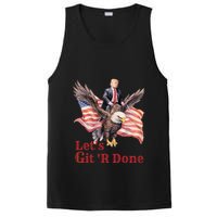Donald Trump Riding Bald Eagle LetS Git R Done PosiCharge Competitor Tank