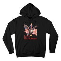 Donald Trump Riding Bald Eagle LetS Git R Done Tall Hoodie