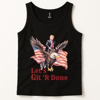 Donald Trump Riding Bald Eagle LetS Git R Done Tank Top