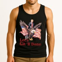 Donald Trump Riding Bald Eagle LetS Git R Done Tank Top