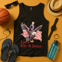 Donald Trump Riding Bald Eagle LetS Git R Done Tank Top