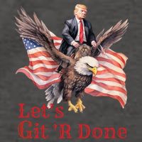 Donald Trump Riding Bald Eagle LetS Git R Done Vector Backpack