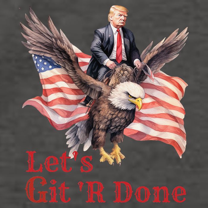 Donald Trump Riding Bald Eagle LetS Git R Done Vector Backpack