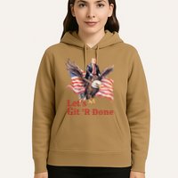 Donald Trump Riding Bald Eagle LetS Git R Done Hoodie