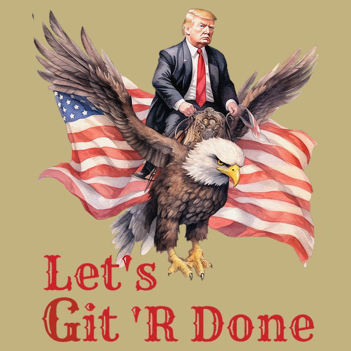 Donald Trump Riding Bald Eagle LetS Git R Done Hoodie