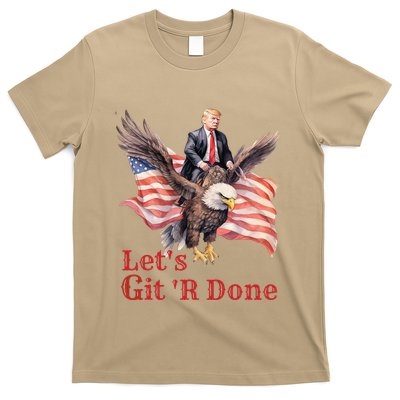 Donald Trump Riding Bald Eagle LetS Git R Done T-Shirt