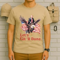 Donald Trump Riding Bald Eagle LetS Git R Done T-Shirt