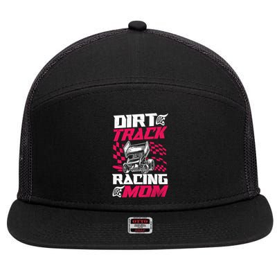 Dirt Track Racing Race Sprint Car Grandma Mom Gift 7 Panel Mesh Trucker Snapback Hat