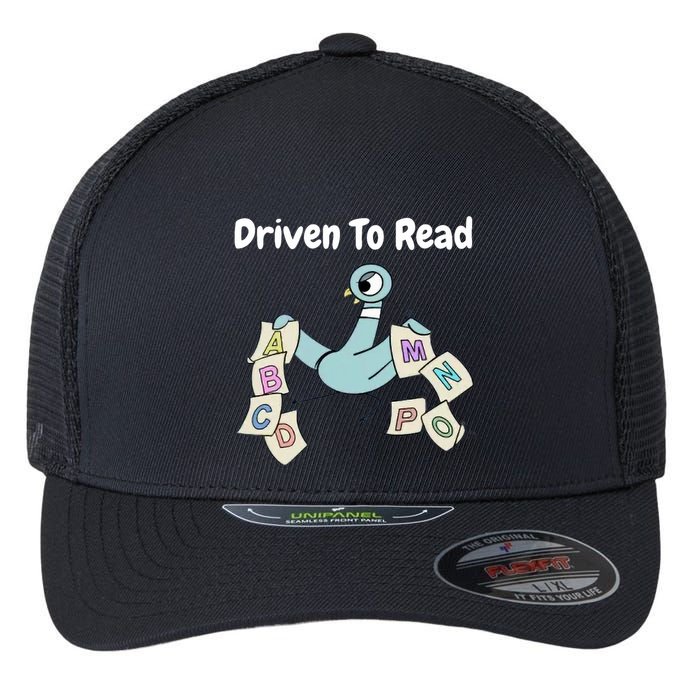 Driven To Read Pigeon Library Reading Books Reader Flexfit Unipanel Trucker Cap