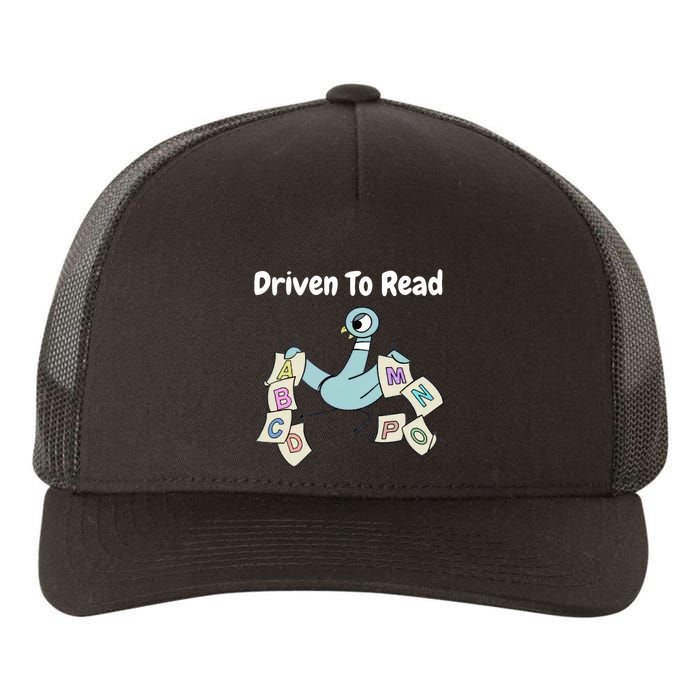 Driven To Read Pigeon Library Reading Books Reader Yupoong Adult 5-Panel Trucker Hat