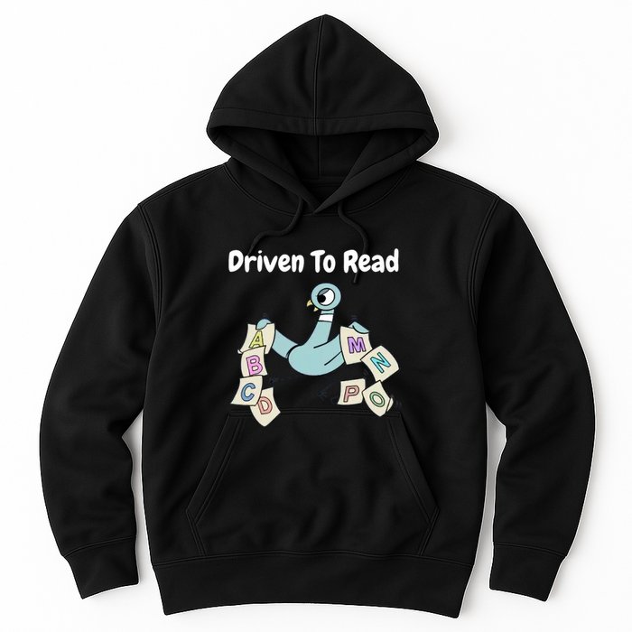 Driven To Read Pigeon Library Reading Books Reader Hoodie