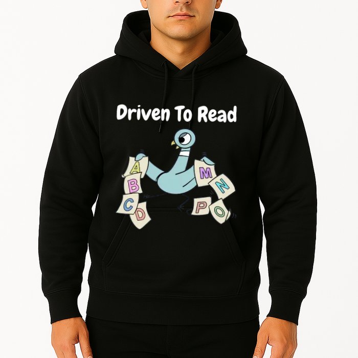 Driven To Read Pigeon Library Reading Books Reader Hoodie
