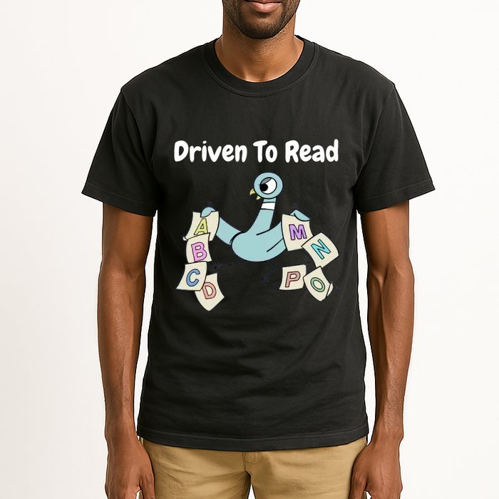 Driven To Read Pigeon Library Reading Books Reader Tall T-Shirt