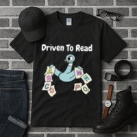 Driven To Read Pigeon Library Reading Books Reader Tall T-Shirt
