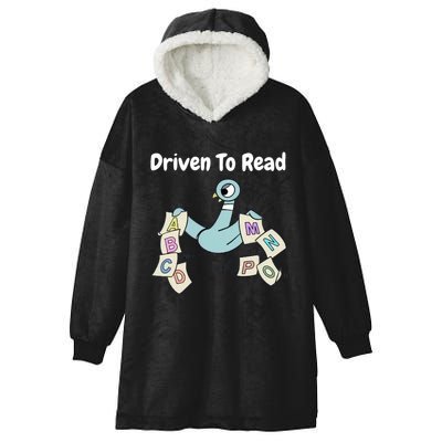 Driven To Read Pigeon Library Reading Books Reader Hooded Wearable Blanket