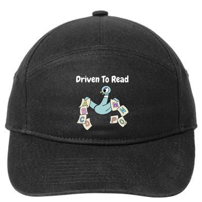 Driven To Read Pigeon Library Reading Books Reader 7-Panel Snapback Hat