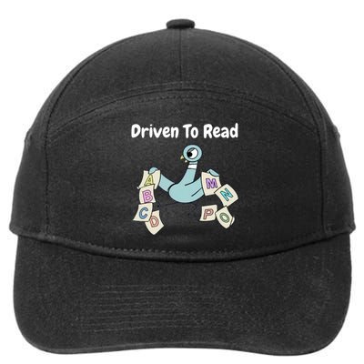 Driven To Read Pigeon Library Reading Books Reader 7-Panel Snapback Hat