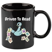Driven To Read Pigeon Library Reading Books Reader 11oz C Handle Ceramic Mug