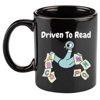 Driven To Read Pigeon Library Reading Books Reader 11oz C Handle Ceramic Mug