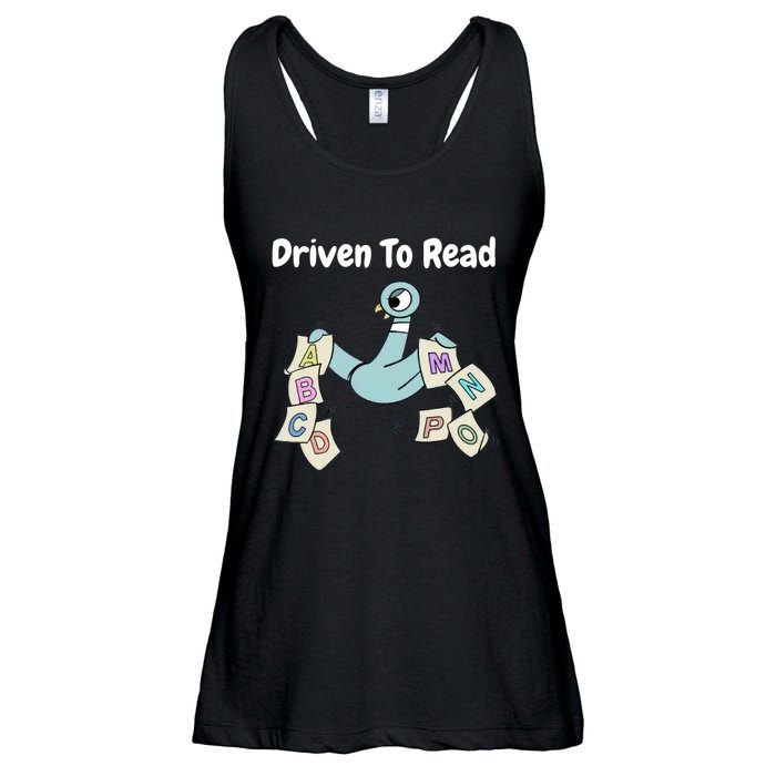 Driven To Read Pigeon Library Reading Books Reader Ladies Essential Flowy Tank