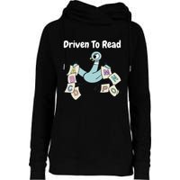 Driven To Read Pigeon Library Reading Books Reader Womens Funnel Neck Pullover Hood