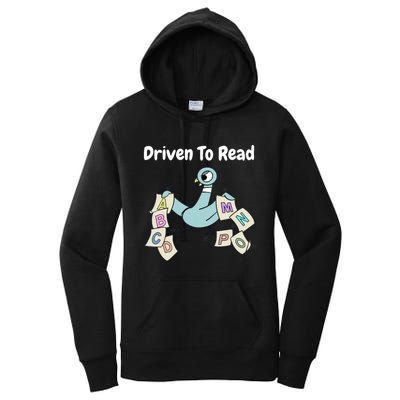 Driven To Read Pigeon Library Reading Books Reader Women's Pullover Hoodie