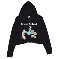 Driven To Read Pigeon Library Reading Books Reader Crop Fleece Hoodie