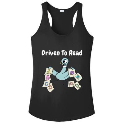 Driven To Read Pigeon Library Reading Books Reader Ladies PosiCharge Competitor Racerback Tank