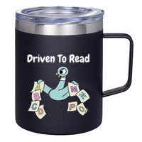 Driven To Read Pigeon Library Reading Books Reader 12oz Stainless Steel Coffee Mug