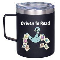 Driven To Read Pigeon Library Reading Books Reader 12oz Stainless Steel Coffee Mug