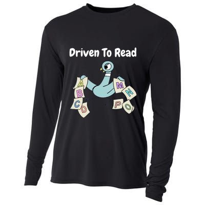 Driven To Read Pigeon Library Reading Books Reader Cooling Performance Long Sleeve Crew