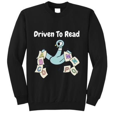 Driven To Read Pigeon Library Reading Books Reader Tall Sweatshirt