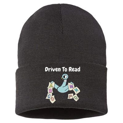 Driven To Read Pigeon Library Reading Books Reader Sustainable Knit Beanie