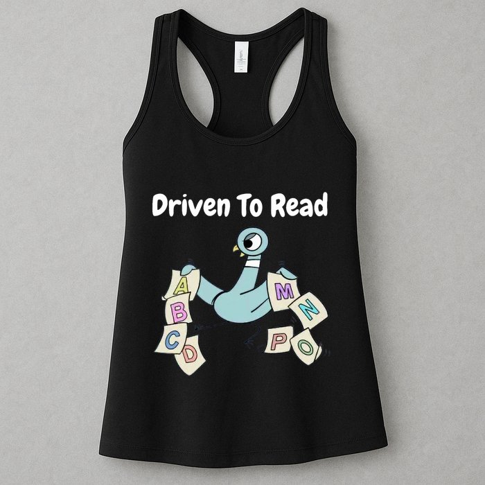 Driven To Read Pigeon Library Reading Books Reader Womens Tank Top