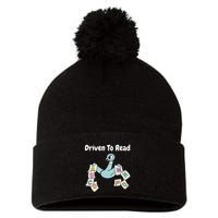Driven To Read Pigeon Library Reading Books Reader Pom Pom 12in Knit Beanie