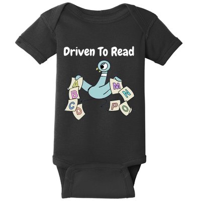 Driven To Read Pigeon Library Reading Books Reader Baby Bodysuit