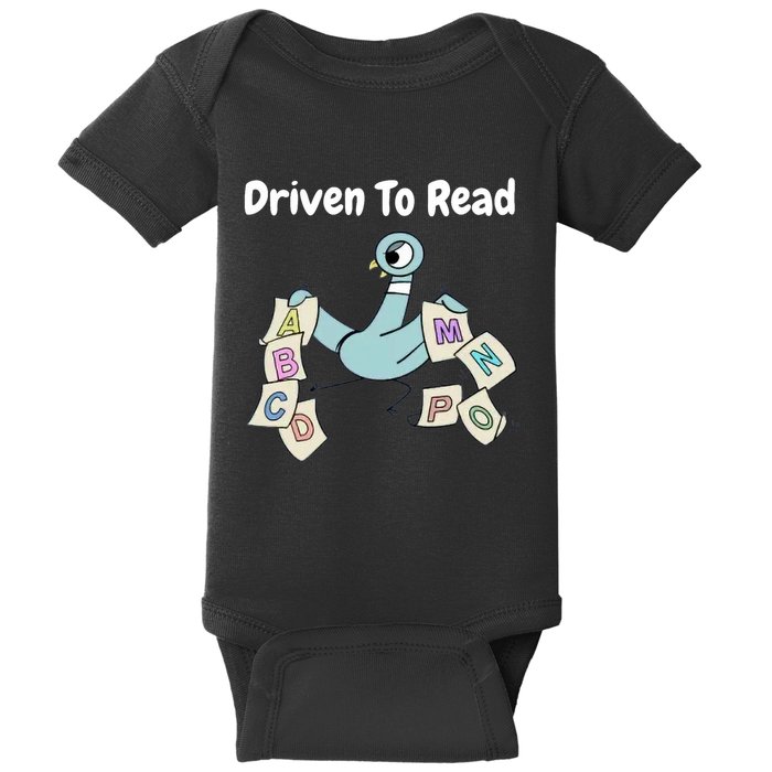 Driven To Read Pigeon Library Reading Books Reader Baby Bodysuit