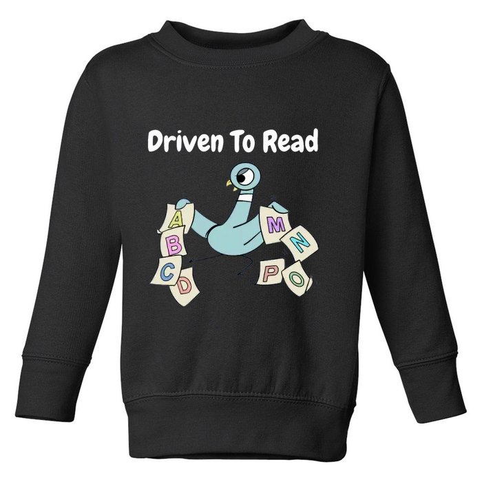 Driven To Read Pigeon Library Reading Books Reader Toddler Sweatshirt