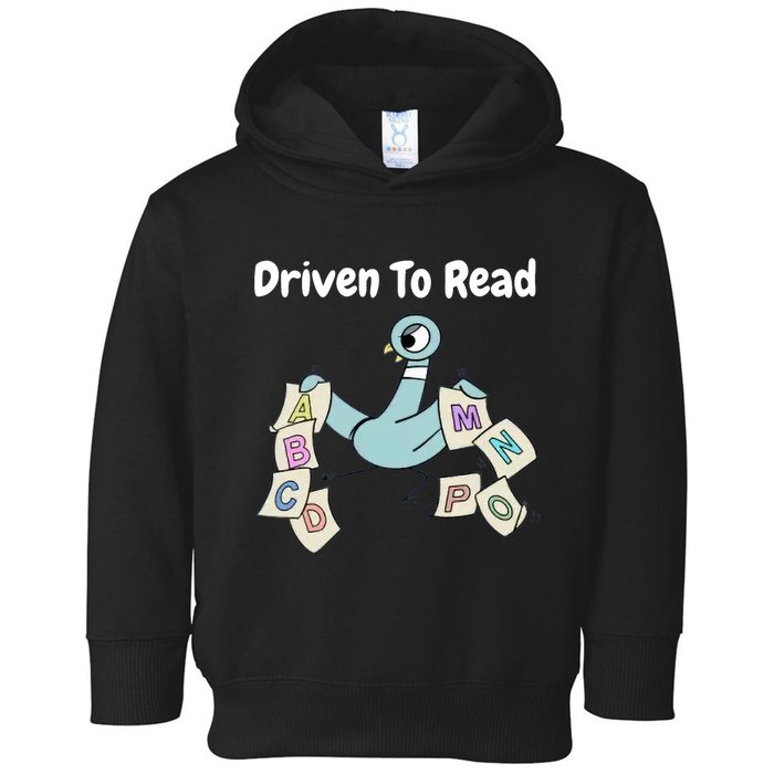 Driven To Read Pigeon Library Reading Books Reader Toddler Hoodie