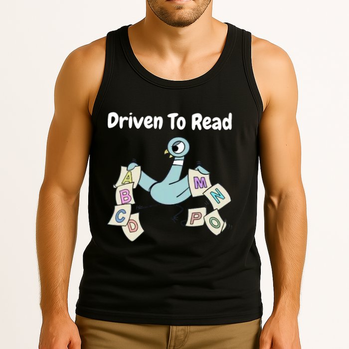 Driven To Read Pigeon Library Reading Books Reader Tank Top