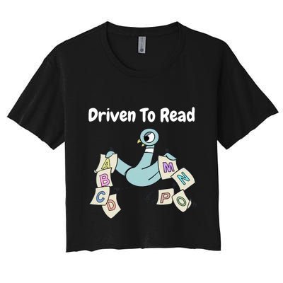 Driven To Read Pigeon Library Reading Books Reader Crop Top